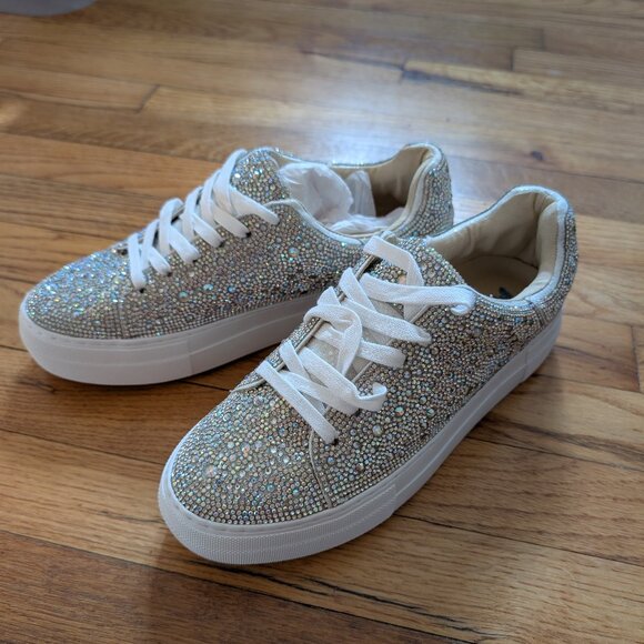 Betsey Johnson Shoes - Betsey Johnson Sidny Rhinestone Sneakers